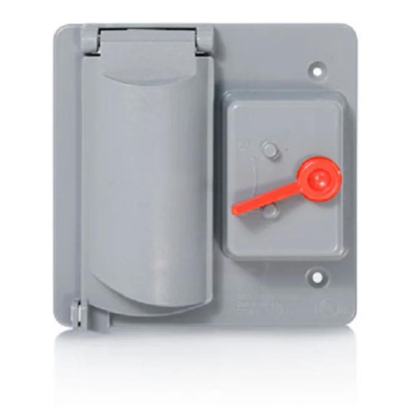Leviton Two Gang Weatherproof Cover Gray WP2SG-GY