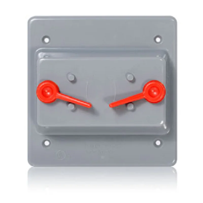 Leviton Two Gang Weatherproof Cover Toggle Switches WP2S-GY