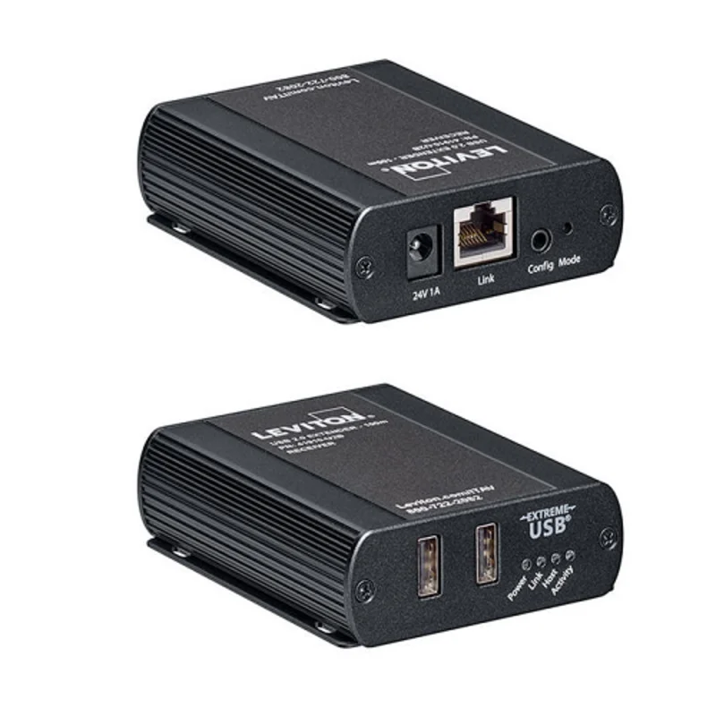 Leviton USB 2.0 Extender Transmitter And Receiver 100 Meter 41910-U2B