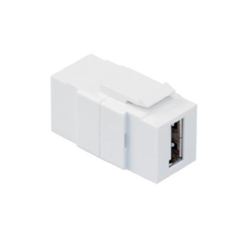 Leviton USB Feedthrough QUICKPORT Connector White 40835-W