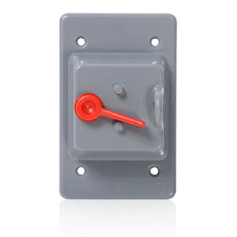 Leviton Vertical And Horizontal Mount Weatherproof Cover Gray WP1S-GY