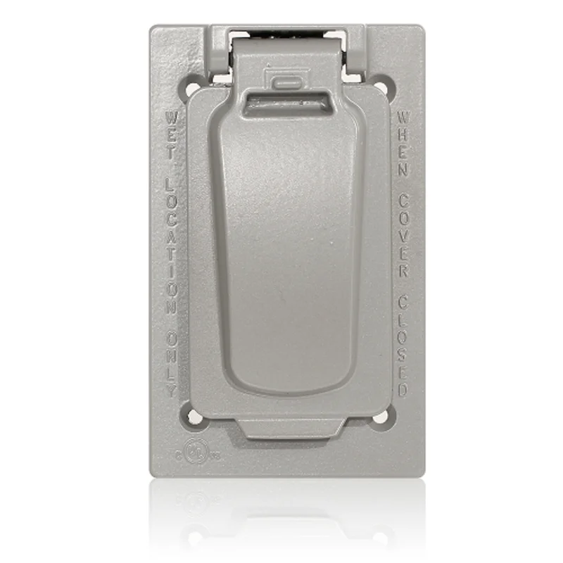 Leviton Vertical Weatherproof Cover Gray WM1VF-GY