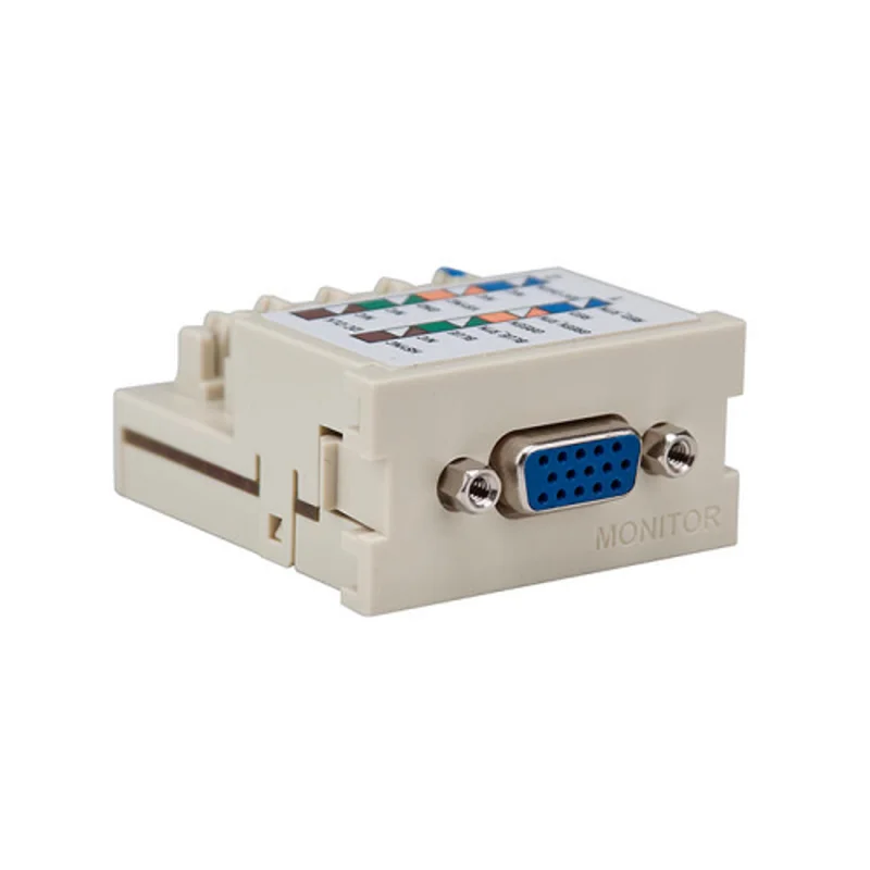 Leviton VGA 110 Termination MOS Monitor Module Ivory 41295-VMI