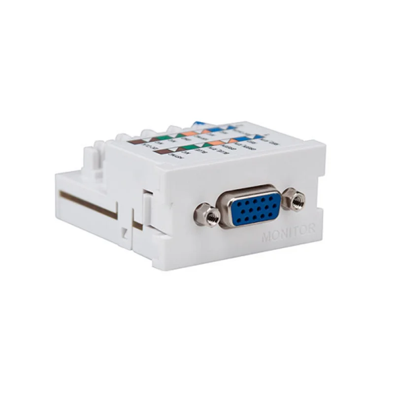 Leviton VGA 110 Termination MOS Monitor Module White 41295-VMW