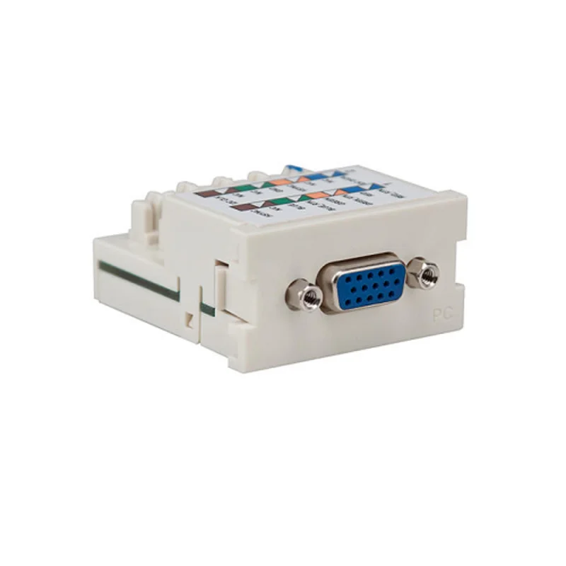 Leviton VGA 110 Termination MOS PC Module Light Almond 41295-VPT