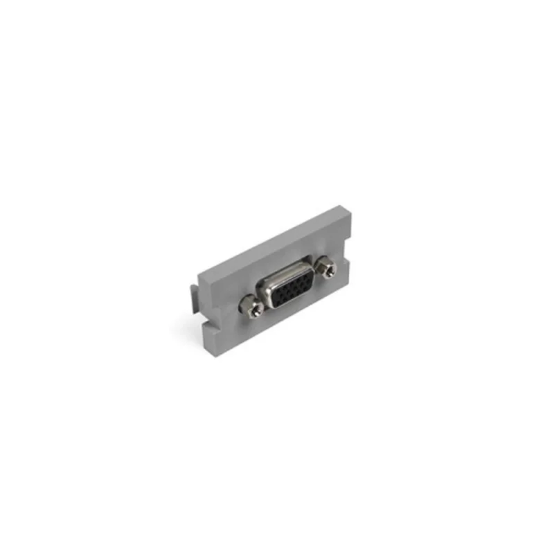 Leviton VGA HD15 Video Feedthrough MOS Module Gray 41293-HDG