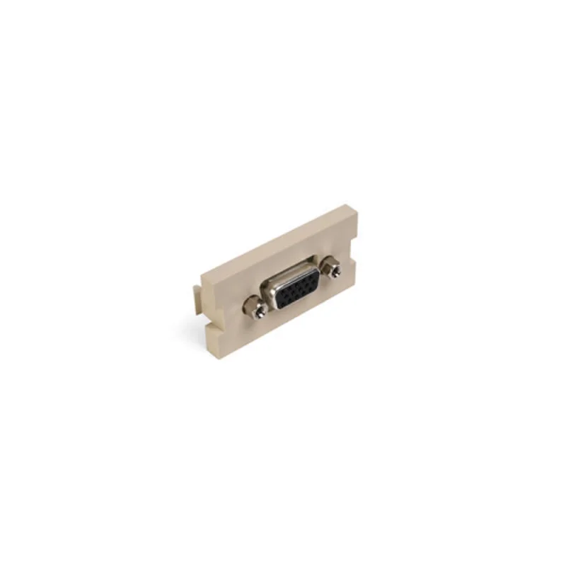 Leviton VGA HD15 Video Feedthrough MOS Module Ivory 41293-HDI