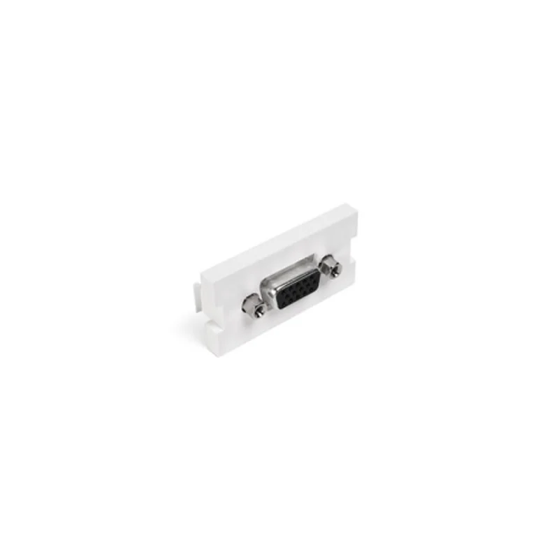Leviton VGA HD15 Video Feedthrough MOS Module White 41293-HDW