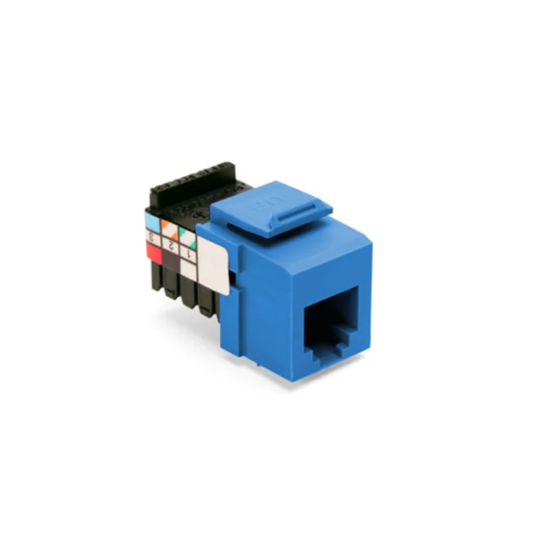 Leviton Voice Grade Quickport Jack 6 Position 6 Conductors Blue 41106-RL6