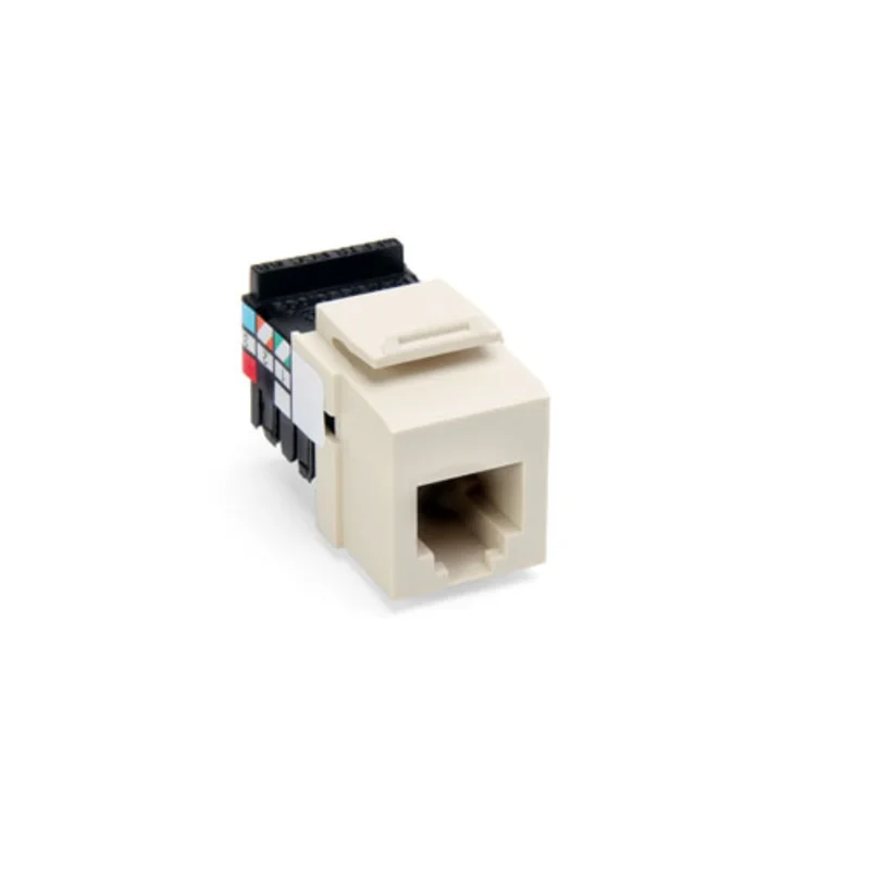 Leviton Voice Grade Quickport Jack 6 Position 6 Conductors Light Almond 41106-RT6