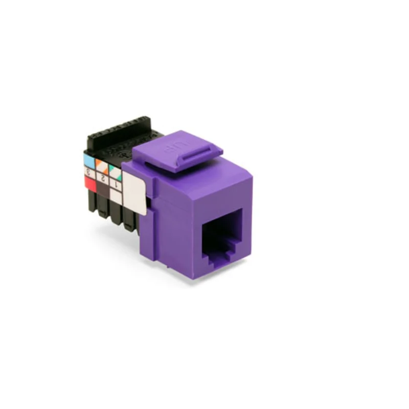 Leviton Voice Grade Quickport Jack 6 Position 6 Conductors Purple 41106-RP6