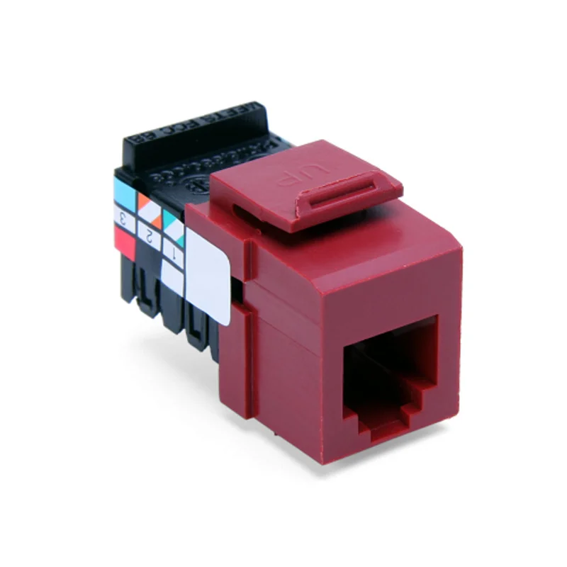 Leviton Voice Grade Quickport Jack 6 Position 6 Conductors Red 41106-RR6