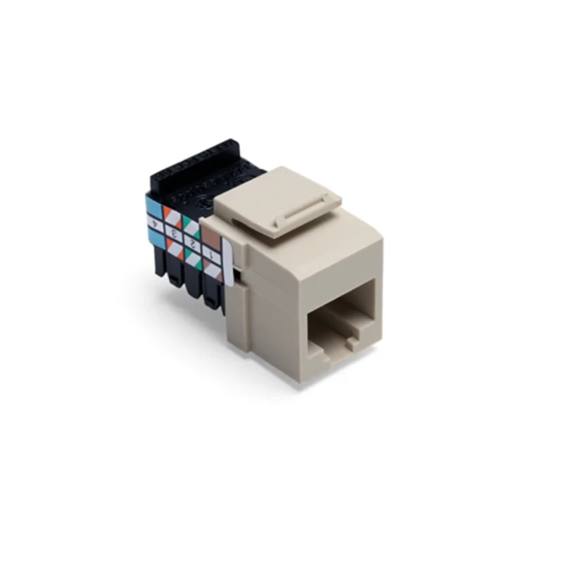 Leviton Voice Grade Quickport Jack 8 Position 8 Conductors Ivory 41108-RI8