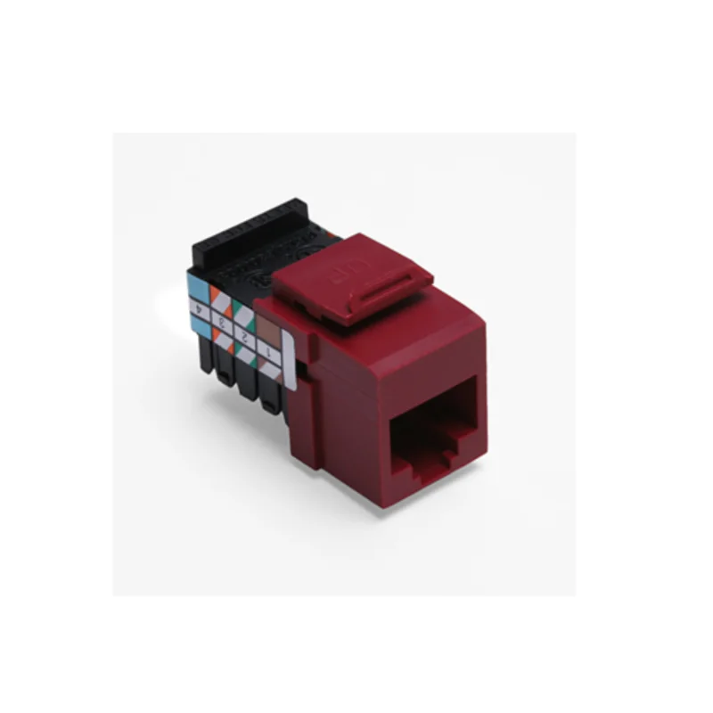 Leviton Voice Grade Quickport Jack 8 Position 8 Conductors Red 41108-RR8