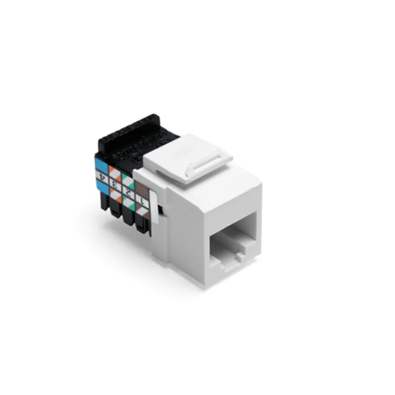Leviton Voice Grade Quickport Jack 8 Position 8 Conductors White 41108-RW8