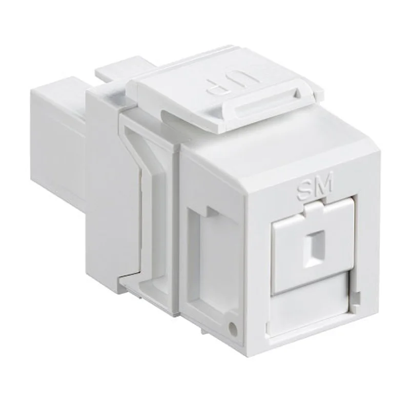Leviton Zirconia Ceramic SC Fiber Optic Adapter Module White 41085-SWC
