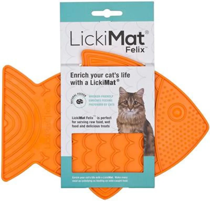 LickiMat Felix For Cats Orange