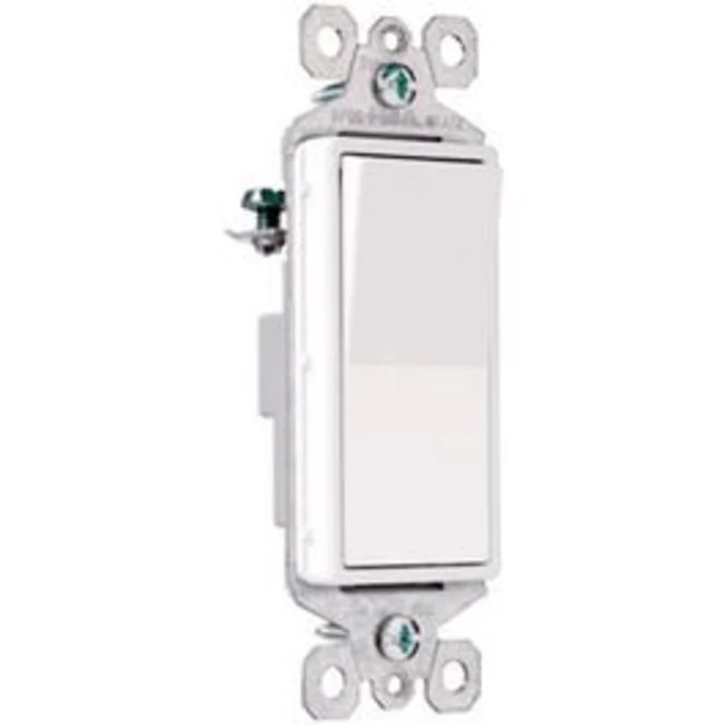 Lighted Decor Light Switch, 1 Pole, 15A, Ivory