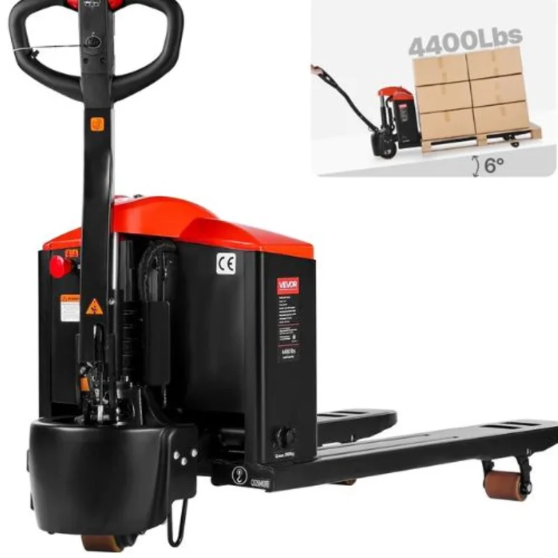 Lithium Battery Powered Pallet Jack Truck with 48L x 27W Inch Forks for Material Handling
