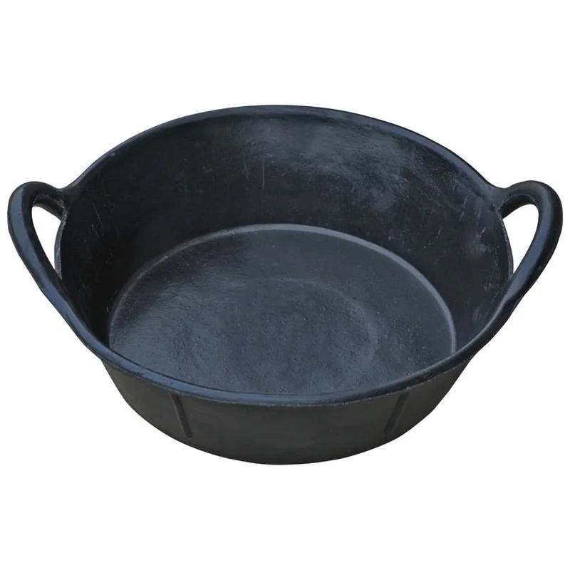 LITTLE GIANT RUBBER PAN WITH HANDLES BLACK