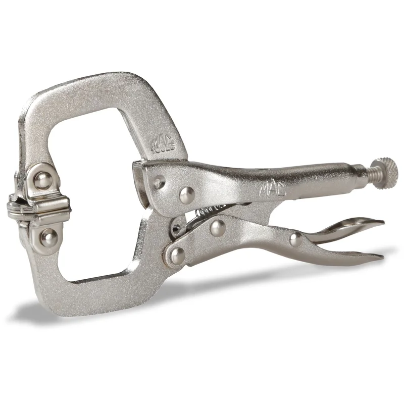 Locking C-Clamp with Swivel Pad 4"