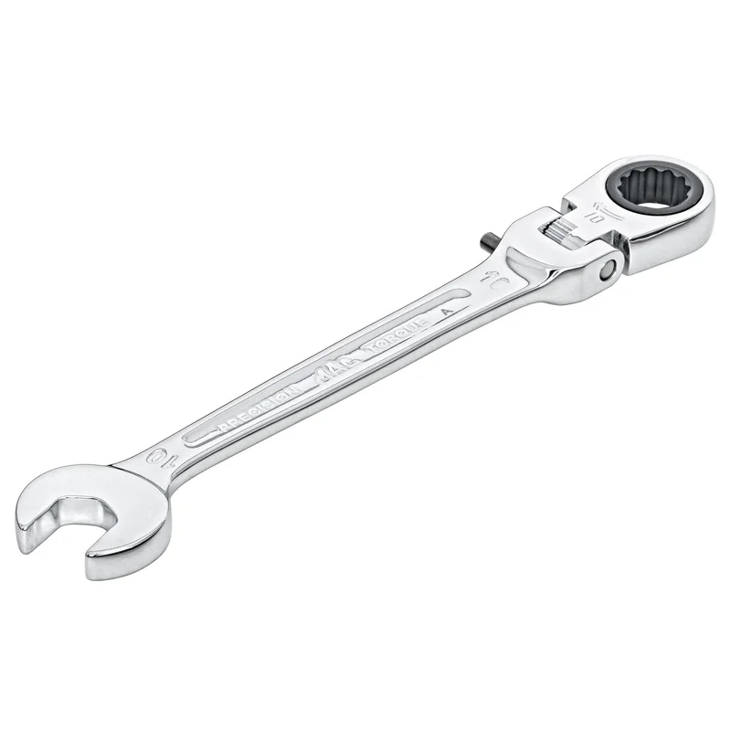 Locking Flexible-Head Ratcheting Wrench 10mm - 12-PT.
