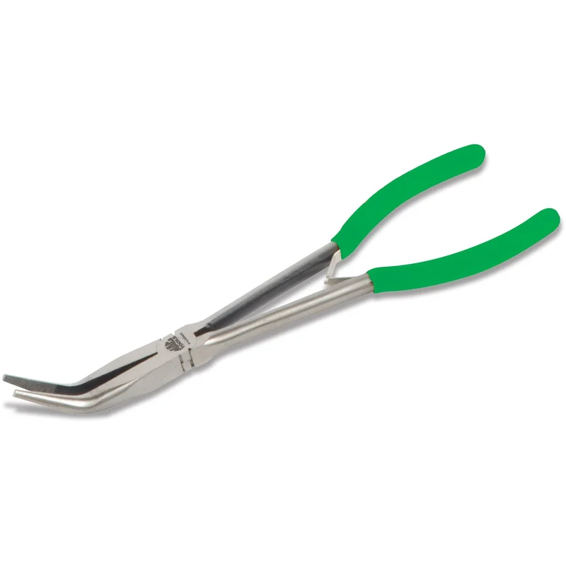 Long-Reach Bent Long-Nose Pliers 11" - Green