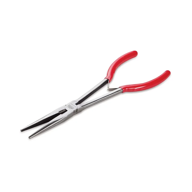 Long-Reach Long-Nose Pliers with Cutter 11" - Red Handle