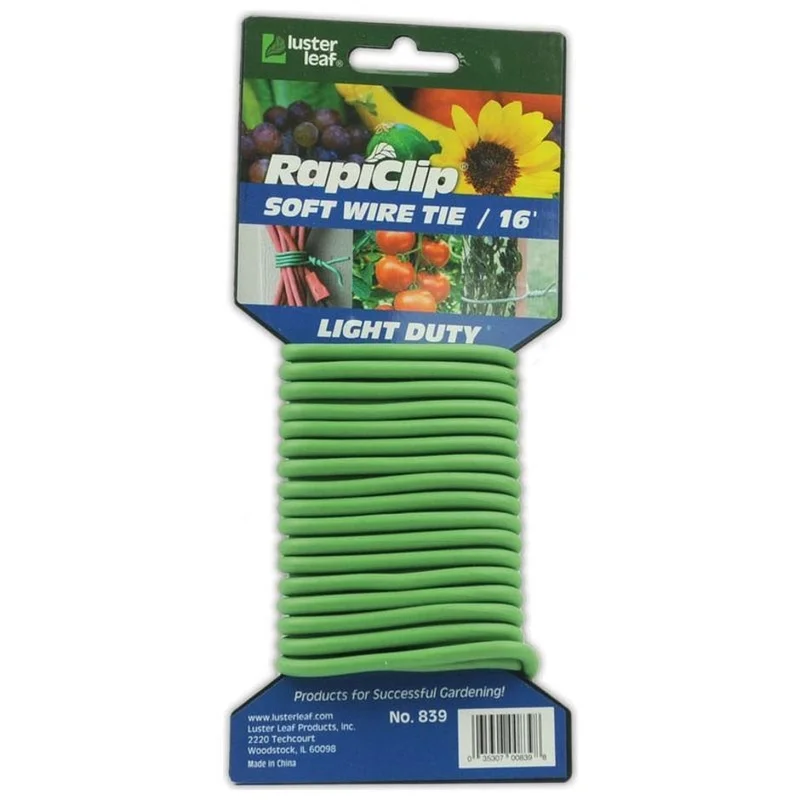 LUSTER LEAF RAPICLIP LIGHT DUTY SOFT WIRE TIE GREEN