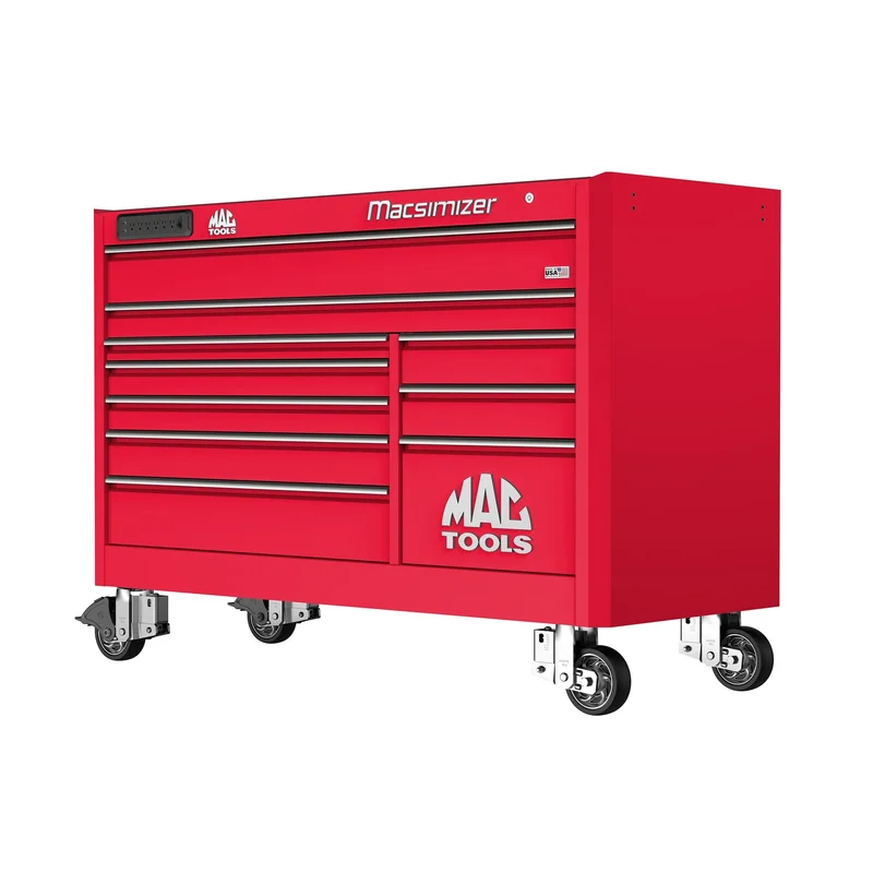 Macsimizer 10-Drawer Workstation - Firebrick Red