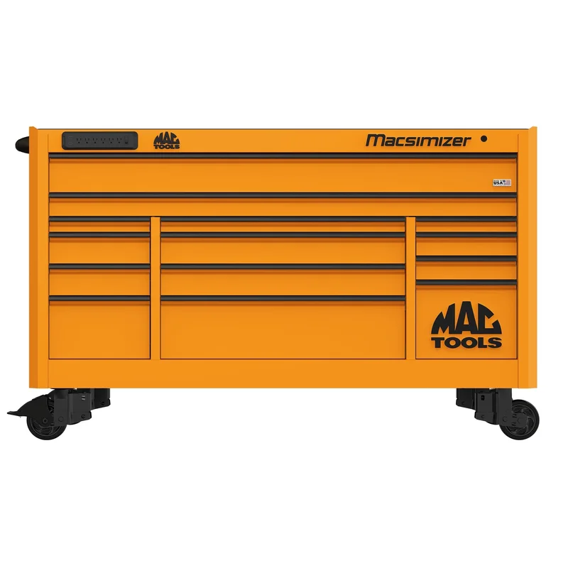 Macsimizer 14-Drawer Workstation - Fireball Orange