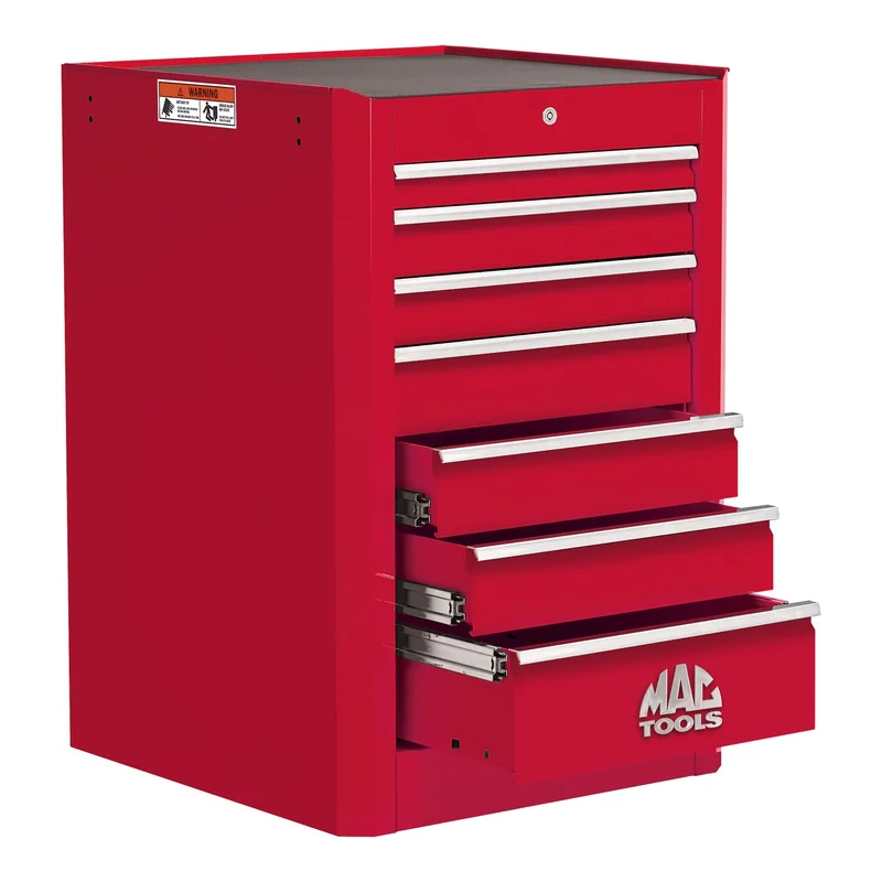 Macsimizer 7-Drawer Side Box - Firebrick Red