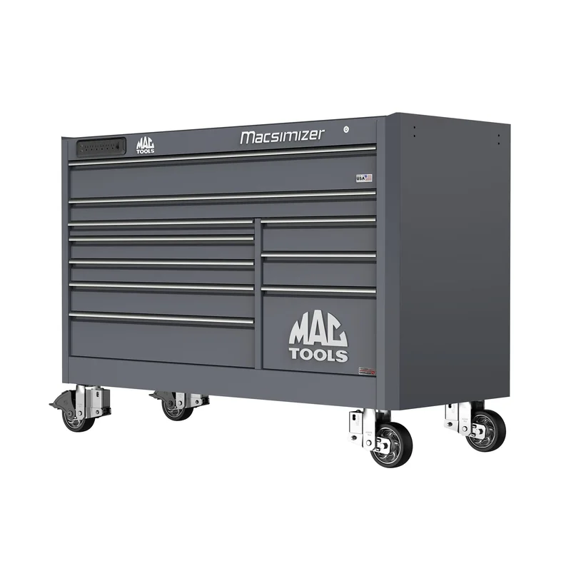 Macsimizer Series 10-Drawer Workstation with PowerTech Drawer - Carbon Gray
