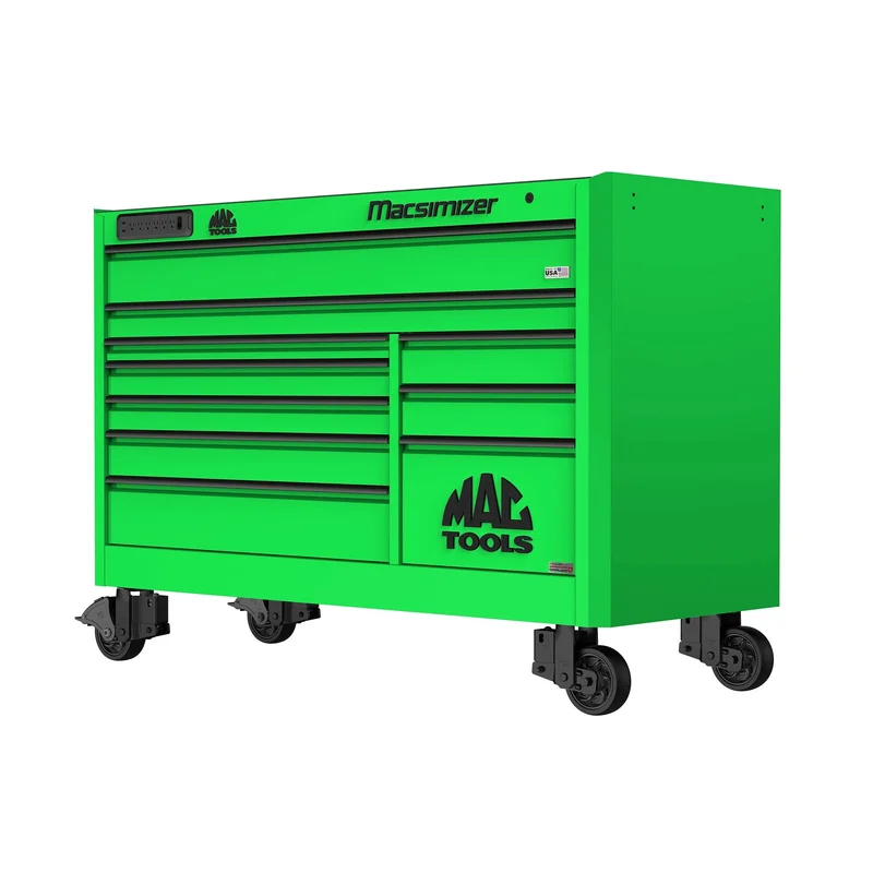 Macsimizer Series 10-Drawer Workstation with PowerTech Drawer - Lime Green