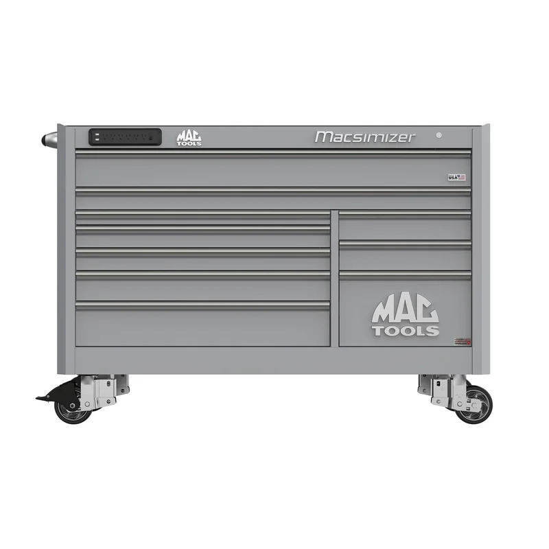 Macsimizer Series 10-Drawer Workstation with PowerTech Drawer - Mica Gray