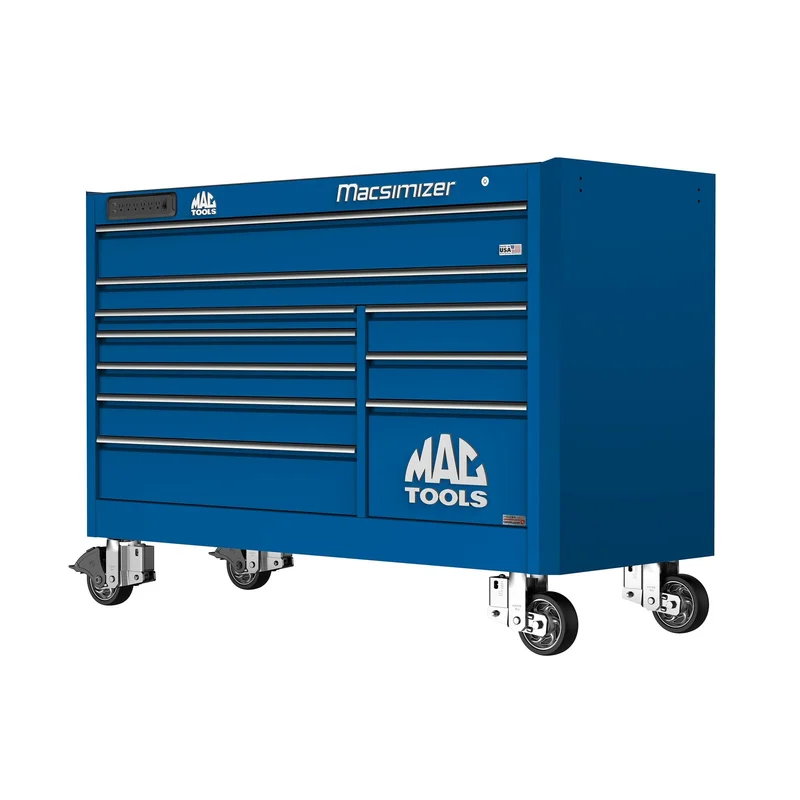 Macsimizer Series 10-Drawer Workstation with PowerTech Drawer - Sapphire Blue