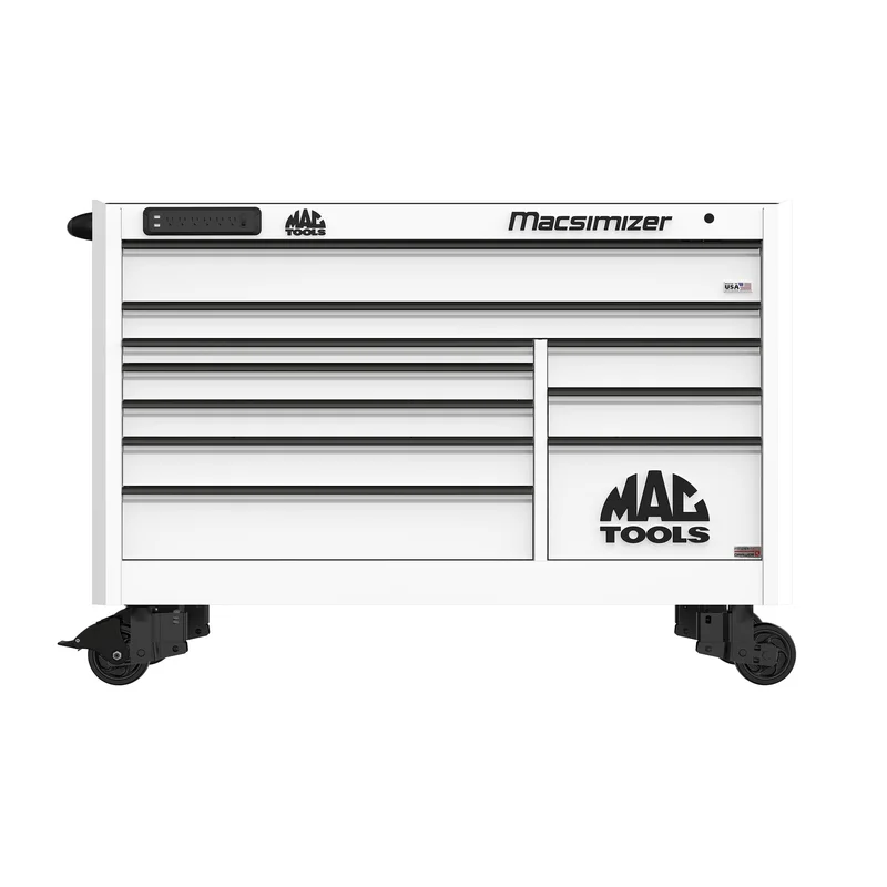 Macsimizer Series 10-Drawer Workstation with PowerTech Drawer - Titanium White
