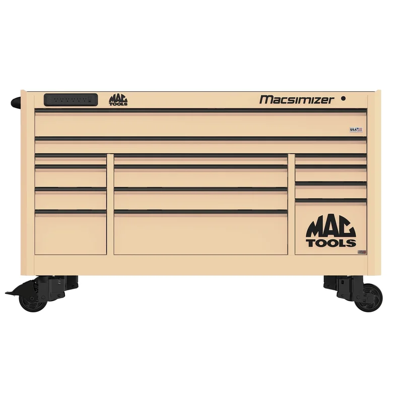 Macsimizer Series 14-Drawer Workstation with PowerTech Drawer - Desert Tan