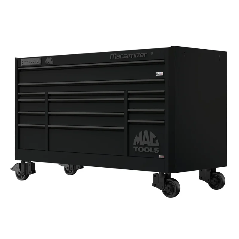 Macsimizer Series 14-Drawer Workstation with PowerTech Drawer - Flat Black