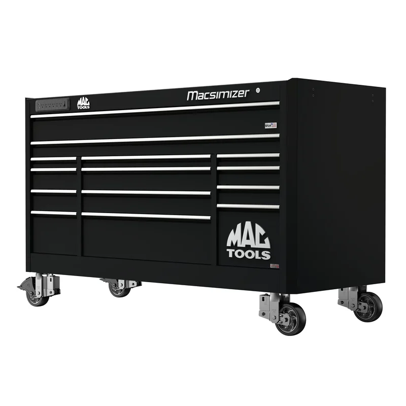 Macsimizer Series 14-Drawer Workstation with PowerTech Drawer - Galaxy Black