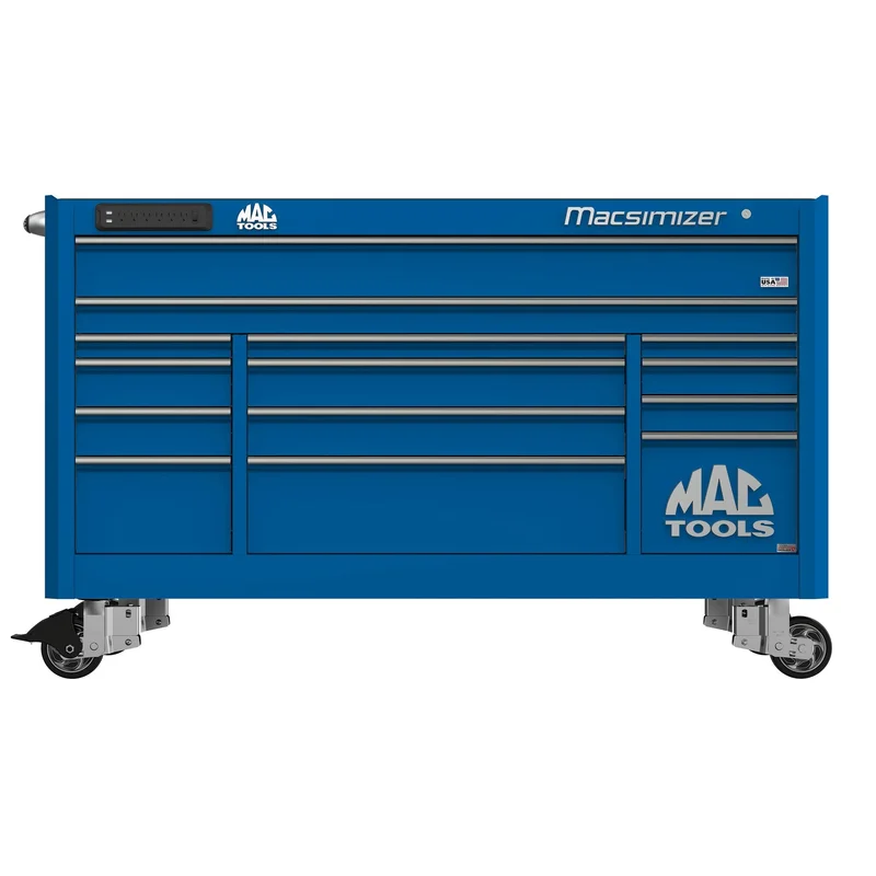 Macsimizer Series 14-Drawer Workstation with PowerTech Drawer - Sapphire Blue