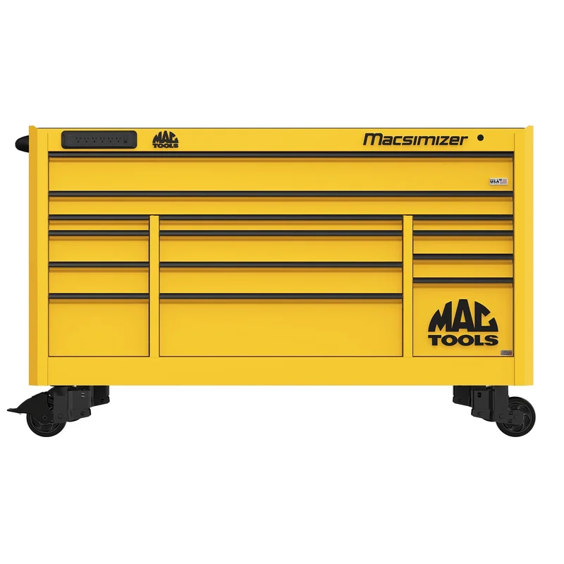 Macsimizer Series 14-Drawer Workstation with PowerTech Drawer - Sunburst Yellow