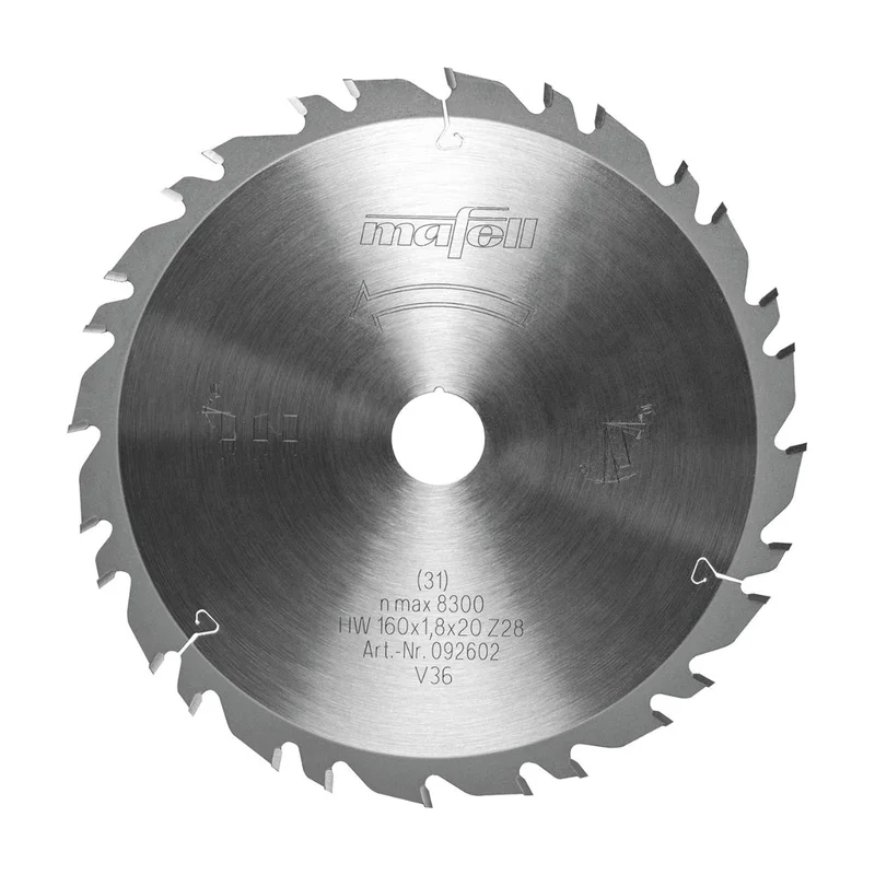 Mafell Cross-Cutting Group-Toothed Universal Wood Saw Blade 160mm x 28T (1.8mm Kerf)