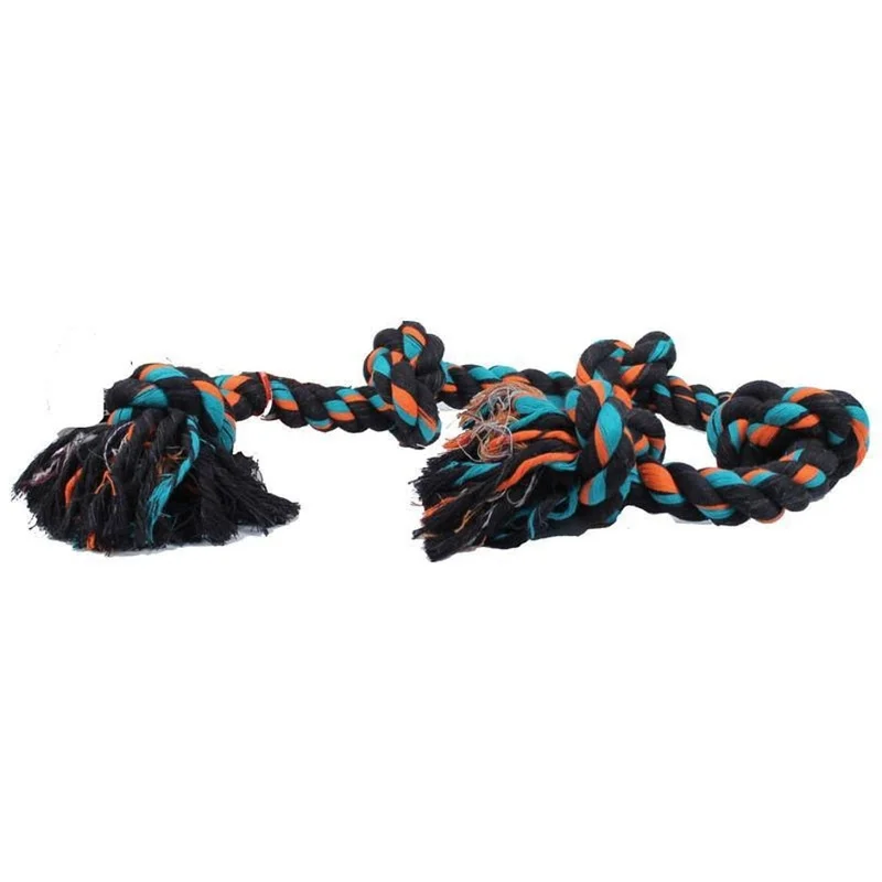 MAMMOTH FLOSSY CHEWS COLOR 3 KNOT ROPE TUG MULTI