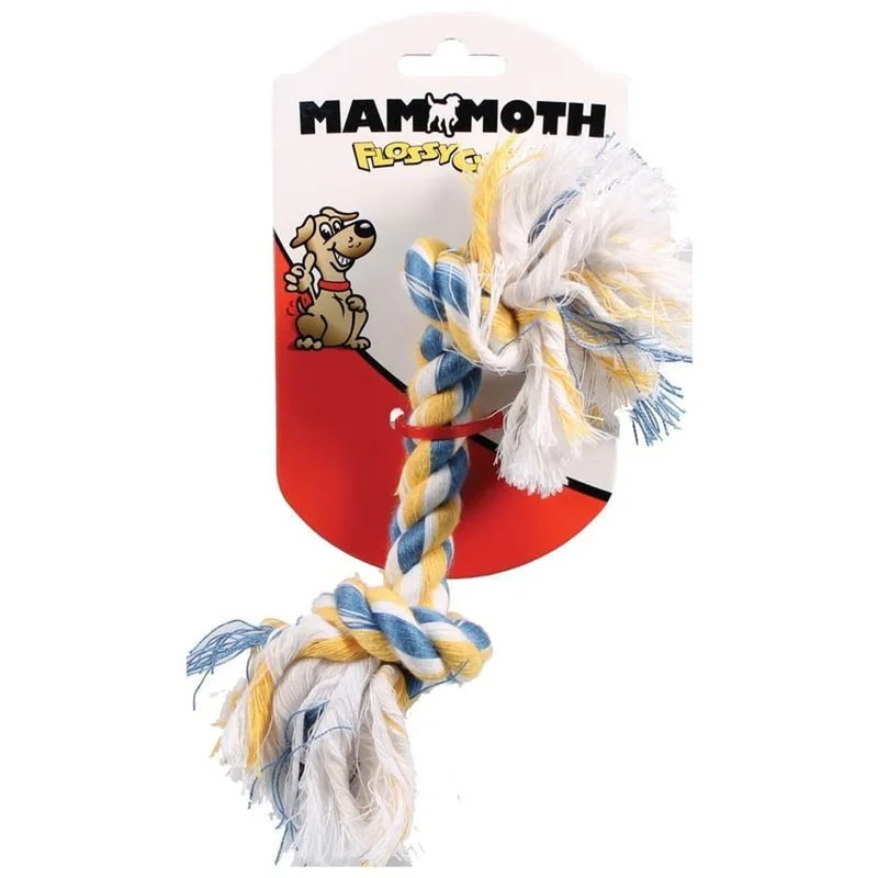 Mammoth Flossy Chews Color Rope Bone Dog Toy MULTI