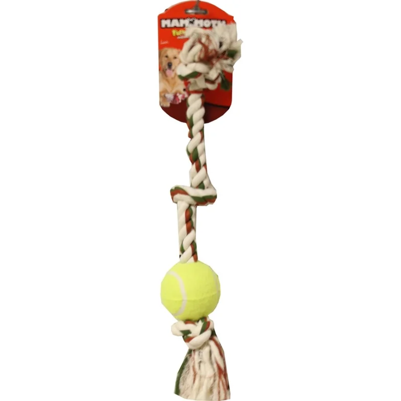 MAMMOTH KNOT TUG W/TENNIS BALL MULTI