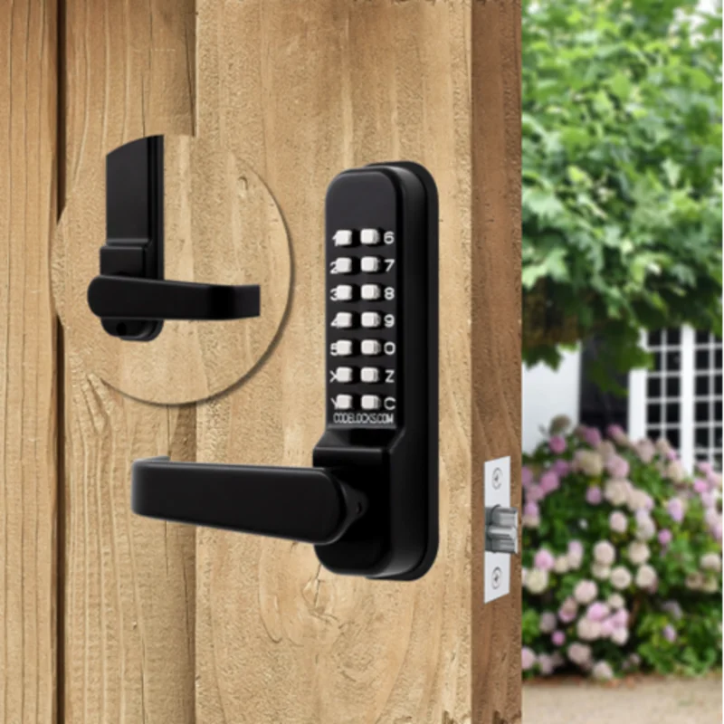 Medium Duty Mechanical With Code Free Black marine Tubular Latch and Code Free Black marine Tubular Latch Back to Back Locks