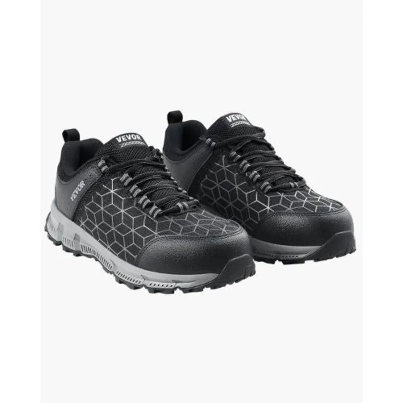 Mens Steel Toe Safety Sneakers  US 9 Lightweight & Breathable (Black)
