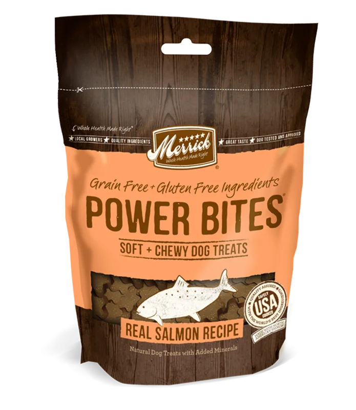 Merrick Power Bites Grain Free Salmon Dog Treats