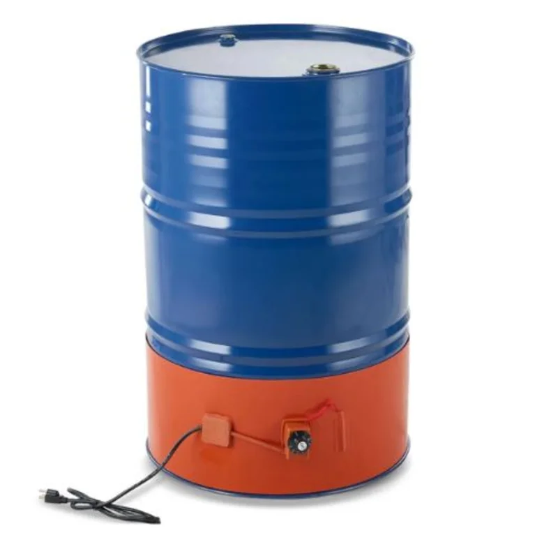 Metal Drum Heater 1200 Watt 10 inch Width Pail Heating Band for 55 Gallon Barrel 86-302 Adjustable Thermostat High Efficiency Silicone Grease Keg Heater